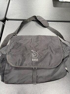 Bloch Black Nylon Messenger Dance Bag with Logo